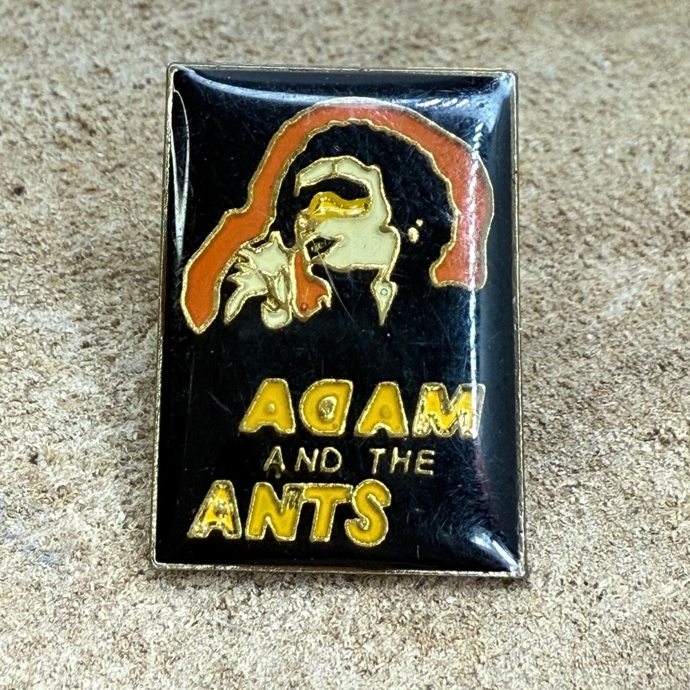 Adam and The Ants Pinback, Enamel Vintage Adam and the Ants Pin Band Pinback